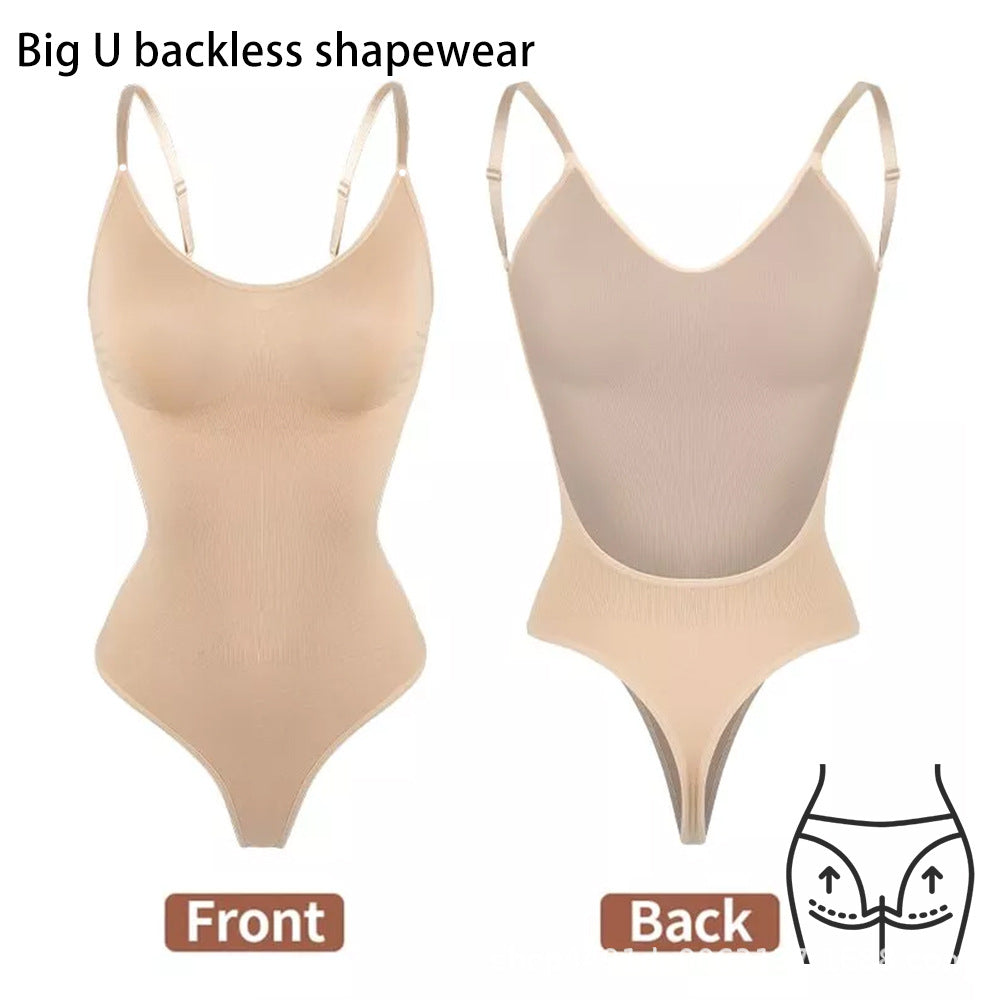 Plus Size Seamless Backless Shapewear Bodysuit