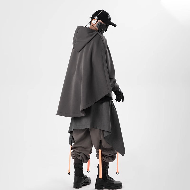 Men's Retro Mechanical Turtleneck Cape Sweater
