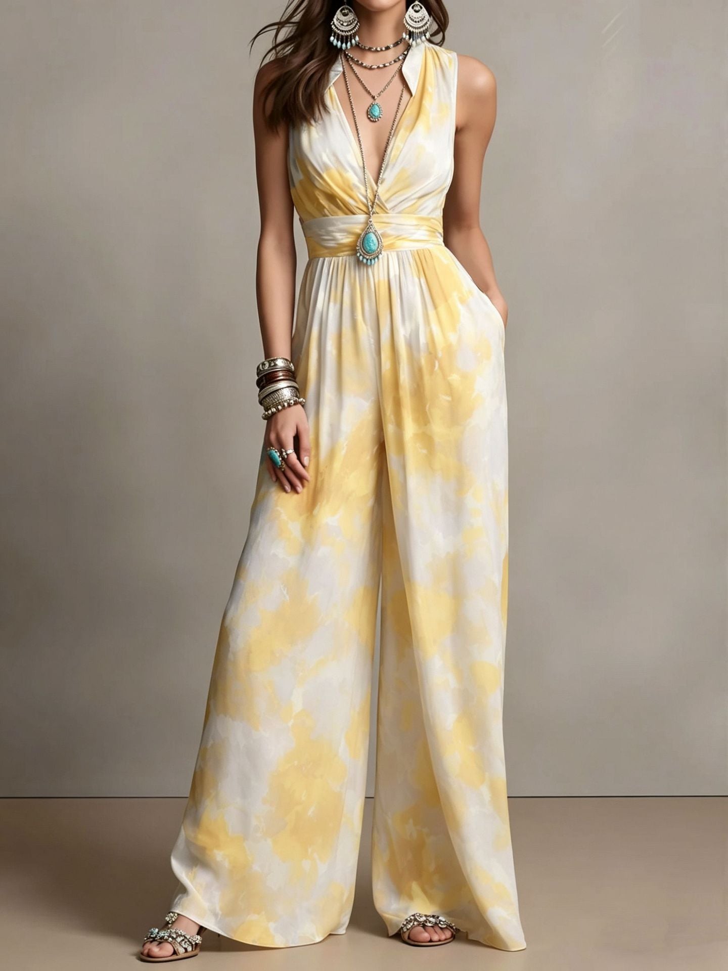 Womens New Fashion Waist-Cinching Jumpsuit