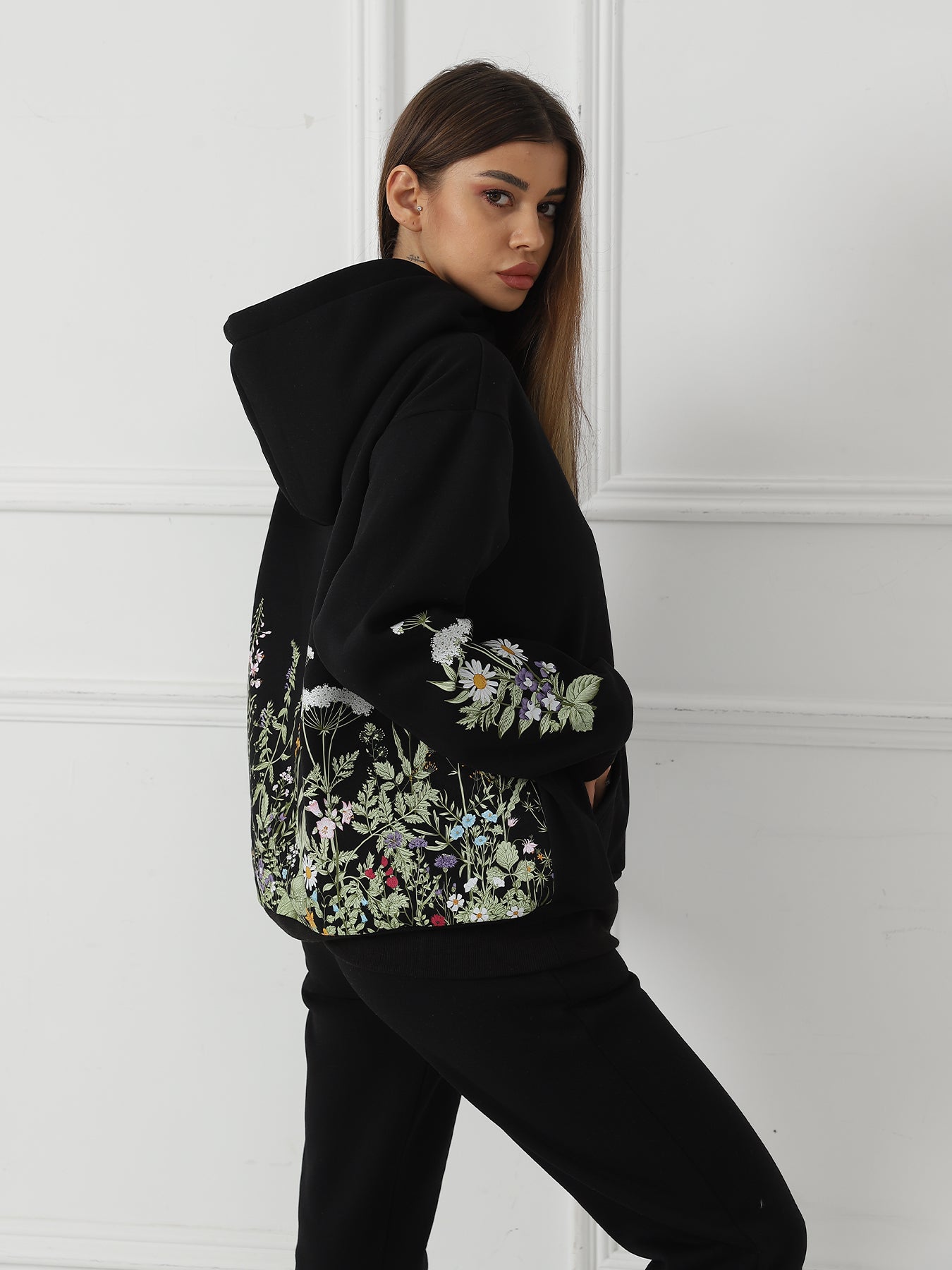 Women's Floral Long Sleeve Sweatshirt