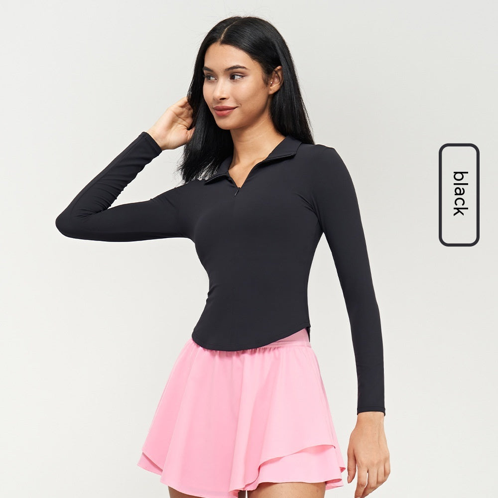 Women's Waist-Tight Stand Collar Yoga Jacket