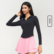 Women's Waist-Tight Stand Collar Yoga Jacket