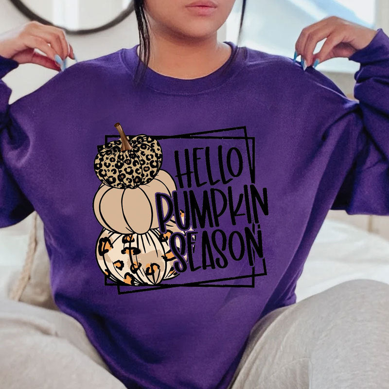 Women's Halloween Print Crewneck Long Sleeve Sweatshirt