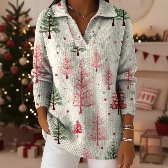Christmas Red Gilding Without Button Starlight and Small Tree Full of Festive Atmosphere