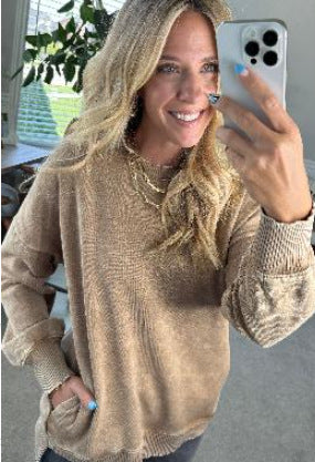 Cozy Loose Cotton Washed Autumn & Winter Sweater