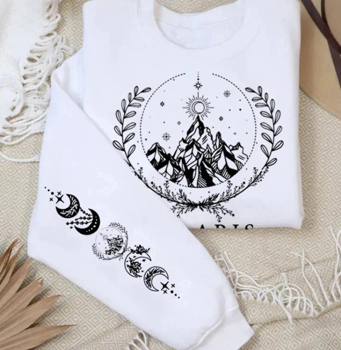 Chic Casual Round Neck Cotton Streetwear Sweater