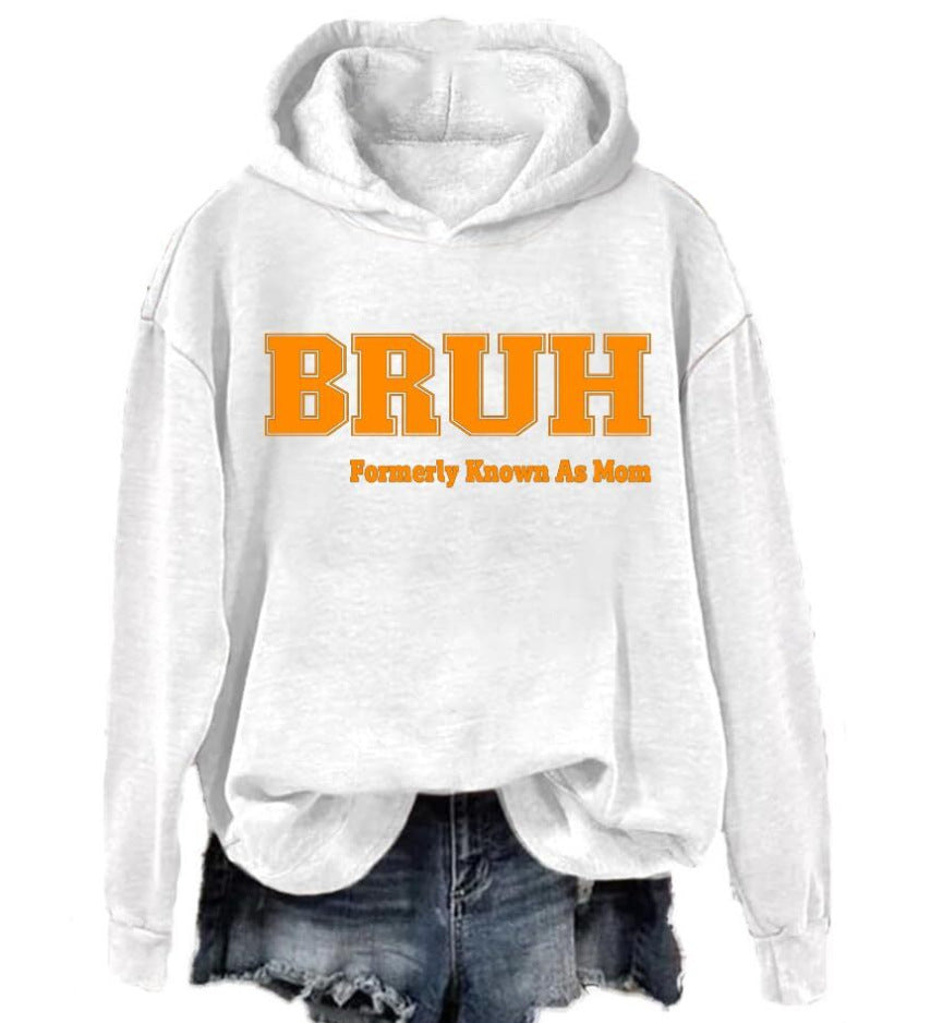 Women's Fashion Printed Casual Hooded Long Sleeve Sweater