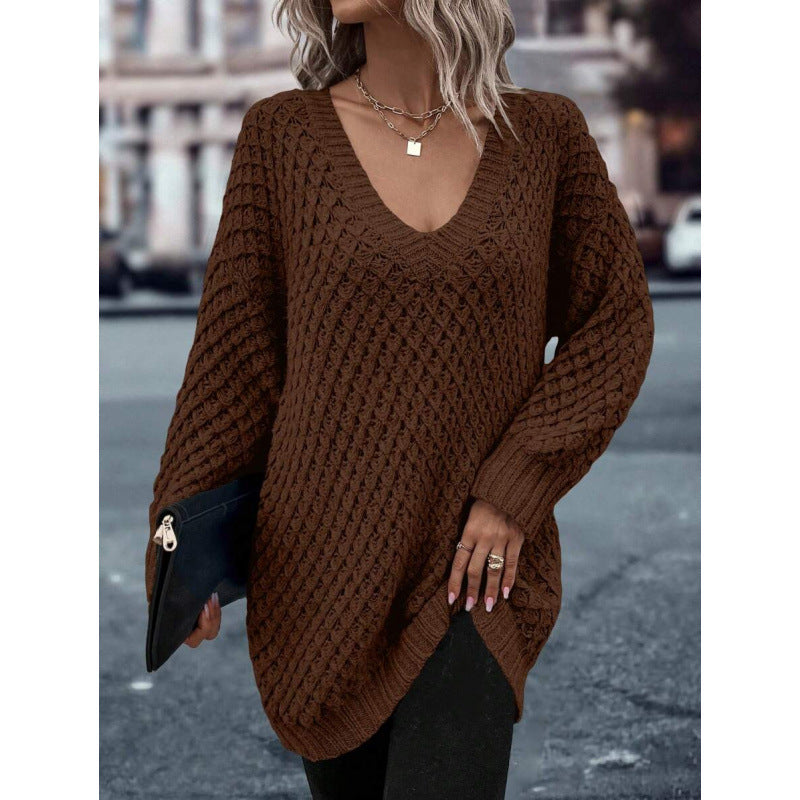 Laid-back Sweater with Ultra-thin Extra-long Sleeves