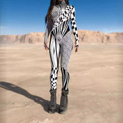 Halloween 3D Digital Print Cosplay Romper & Tights