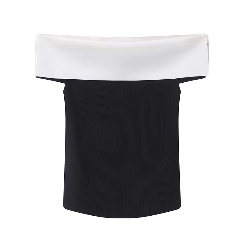Elegant Boat Neck Knit Top – Sleek, Slim-Fit Women’s Pullover