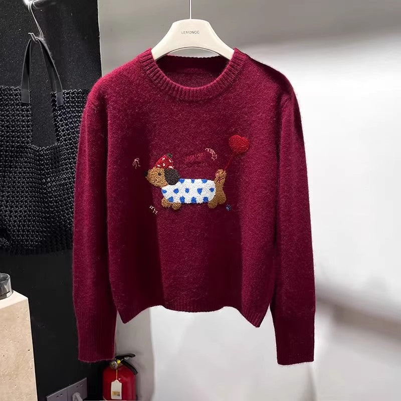 Idle Style Simple Temperament Small Flower Dog Pullover Sweater