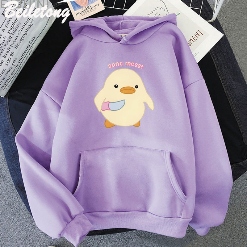 Women's Casual Cartoon Graphic Loose Hoodie