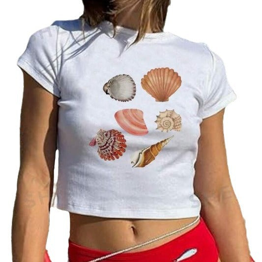 Chic Letter Print Short-Sleeve Women's T-Shirt