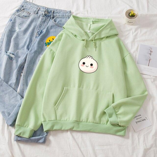 Cozy Green Fleece Hooded Sweatshirt