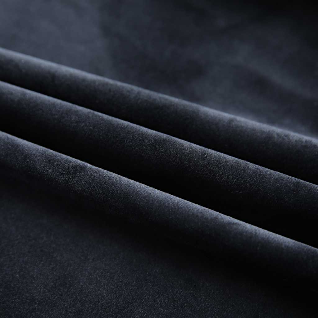 Blackout Curtain with Hooks, Velvet; Blackout Curtain with