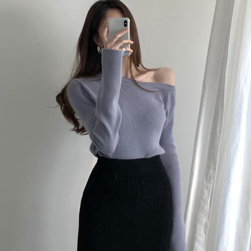 Elegant Slim Long-Sleeve Pullover Sweater