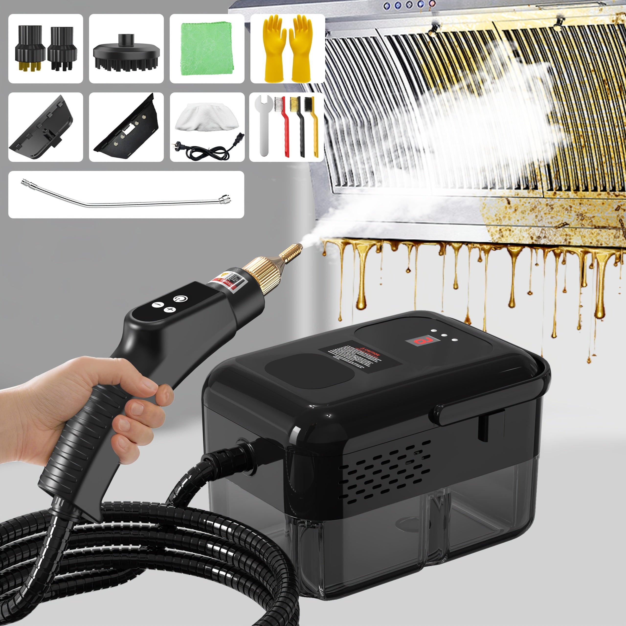 (Accessories sold separately), high-pressure steam cleaner, household handheld steam cleaner, suitable for kitchen fumes, sofas, small air conditioners, washing machines