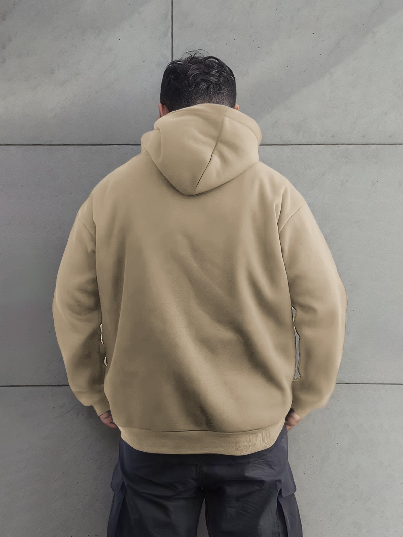 Unisex Stylish Solid Color Print Long Sleeve Hoodie