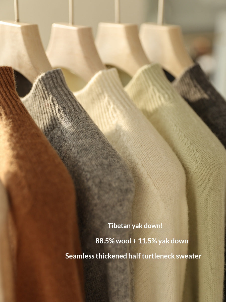 Wear Everywhere Versatile Seamless and Extra Thick Wool Knit Sweater