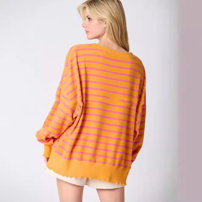 Women's Halloween Embroidered Casual Loose Sweater Top
