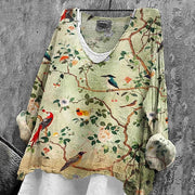 Floral Loose Long‑Sleeve Top – Effortless Summer Style