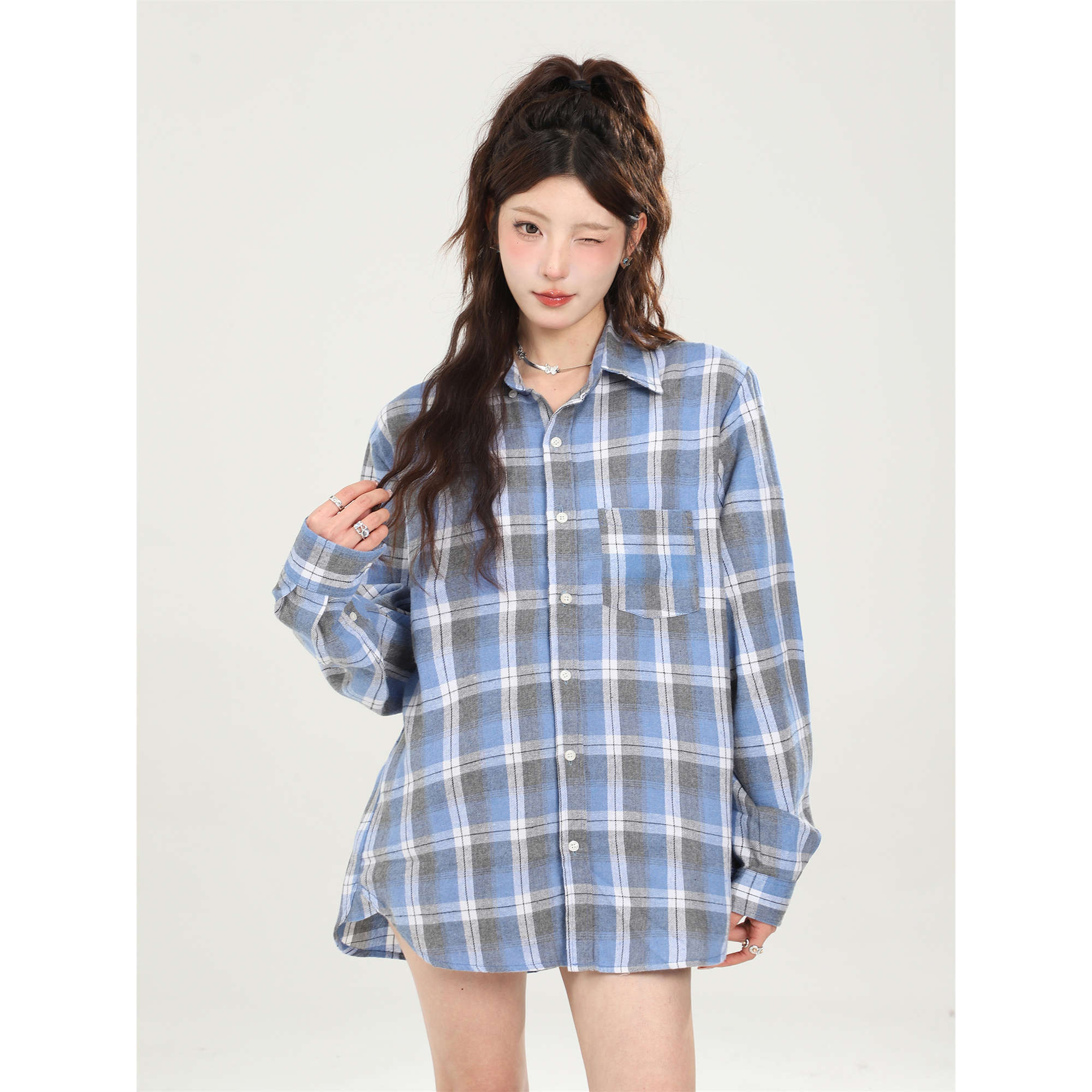 Retro Mid-length Sun Protection Shirt Coat Women