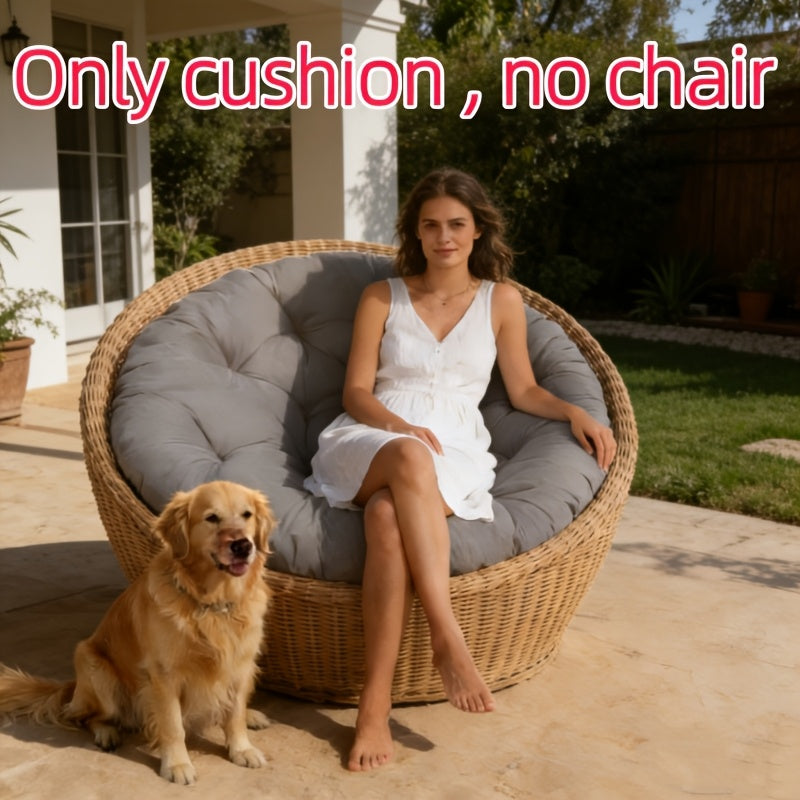New Thickened Chair Cushion, Large Size Comfortable Chair Cushion (Cushion solely, Chair Not Included), Double-Sided Washable Chair Cushion, Skin-Friendly And Warm, Polyester Fiber Seat Cushion, Available in Multiple Colors, Foldable And Portable