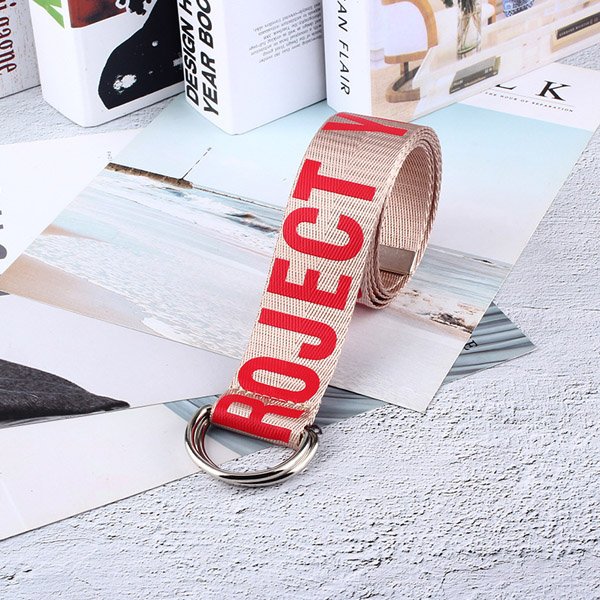 Alphabet Canvas Belt for Women