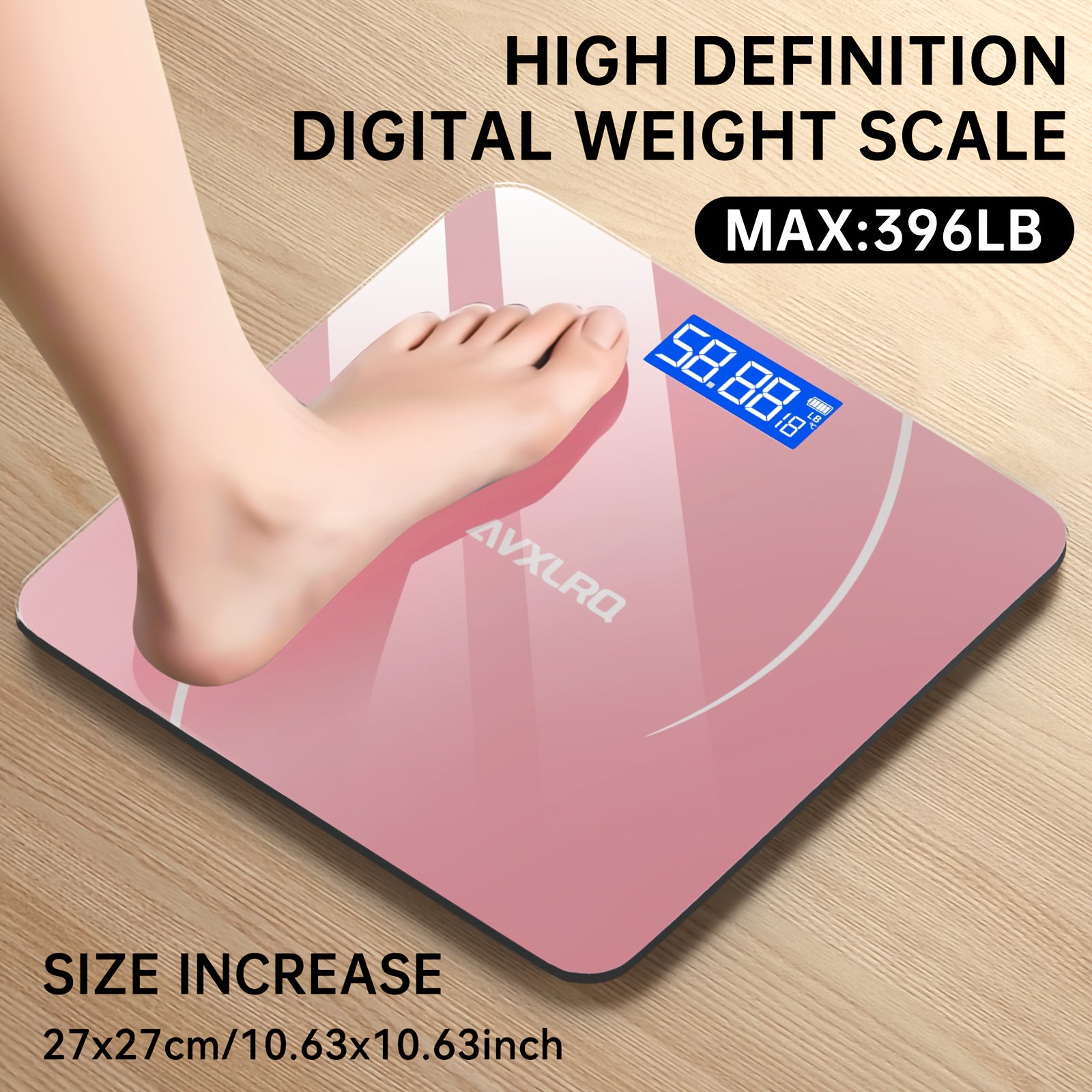 Weight Scale Electronic Scale, 396 Pound Digital Bathroom Scale, High-precision Weight Scale With LCD High-definition Display Screen And Temperature Display , Ultra Wide Platform, High-precision...