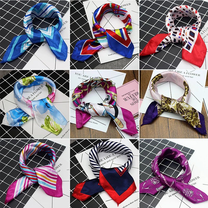 Small Square Silk Scarf for Versatile Style