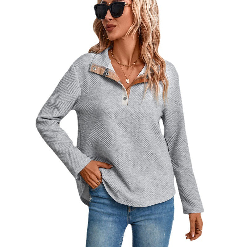 Cozy Plaid Patchwork Long Sleeve Sweater