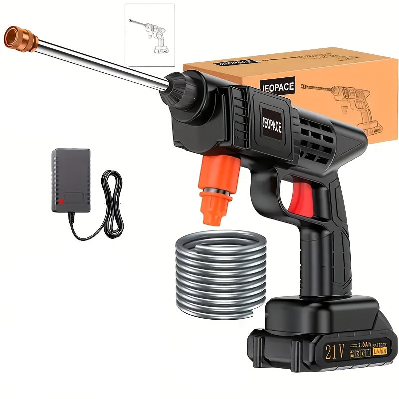 110V Cordless Pressure Washer with Quick‑Connect Hose and Nozzle, Heavy‑Duty Portable Power Washer for Cars, Yards and Gardens – Includes 1 Battery