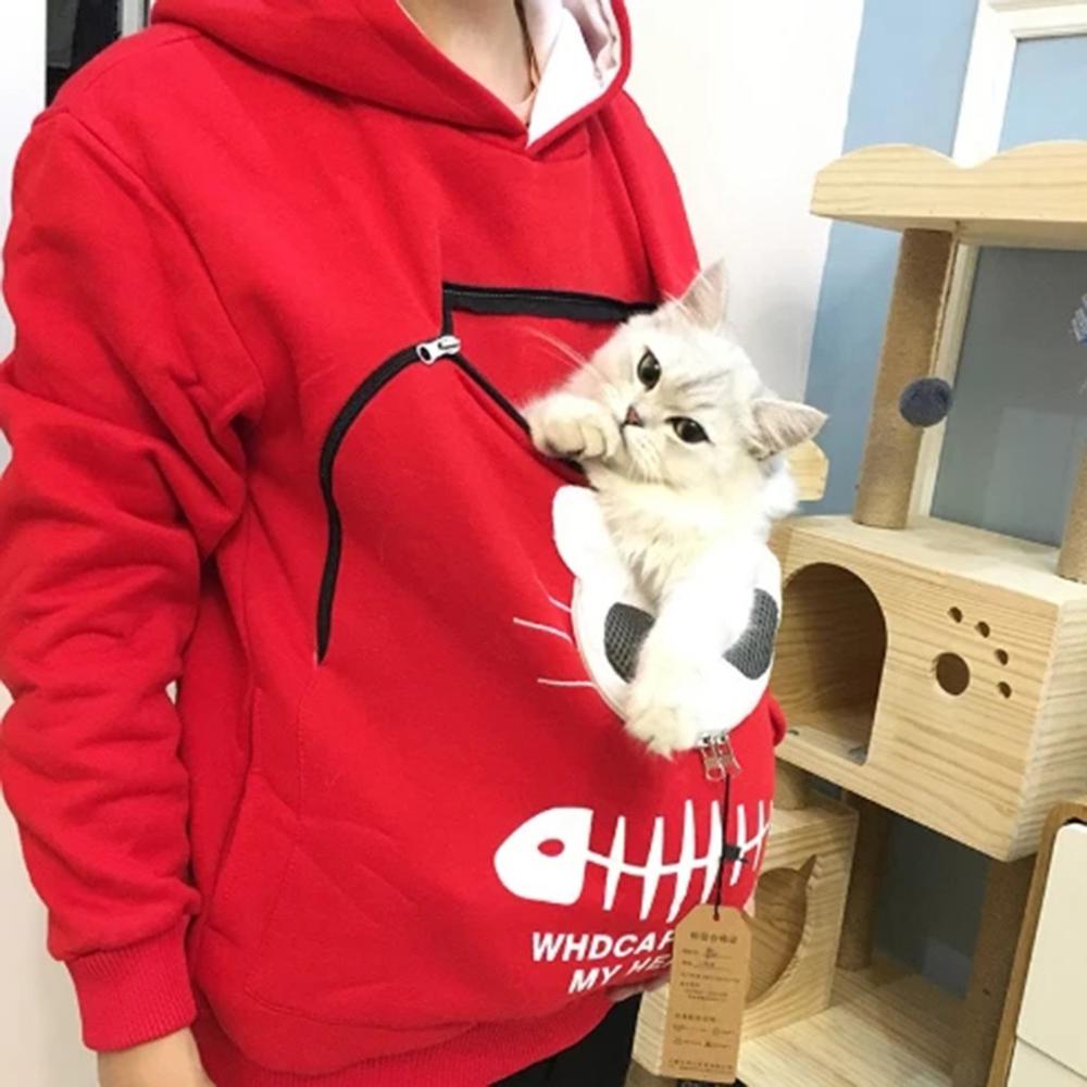 Cozy Pet Pocket Hoodie for Cat and Dog Lovers
