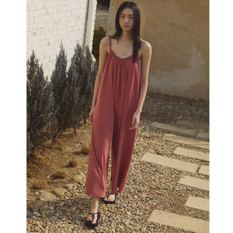 Women's Comfy Straight-Leg Yoga Jumpsuit