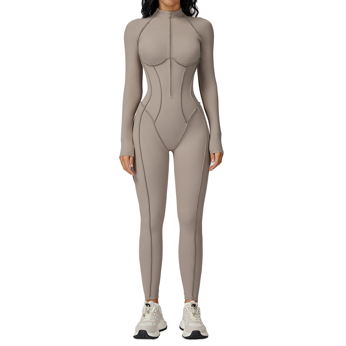 Women's Contrast Color Active Sports Jumpsuit