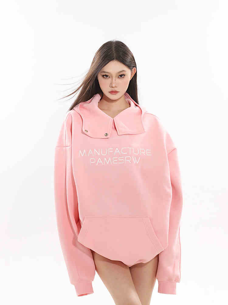 Cozy Velvet Padded Loose Couple Hooded Pullover Sweater