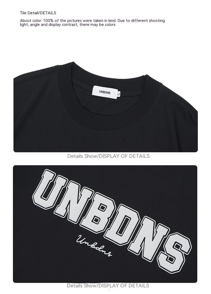 Retro Letter Graphic Short Sleeve Casual Streetwear Tee