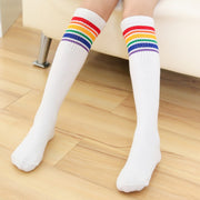 High-Rise Striped Football Socks for Women