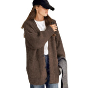 V-neck Versatile Alpaca-wool-blend Cardigan Sweater