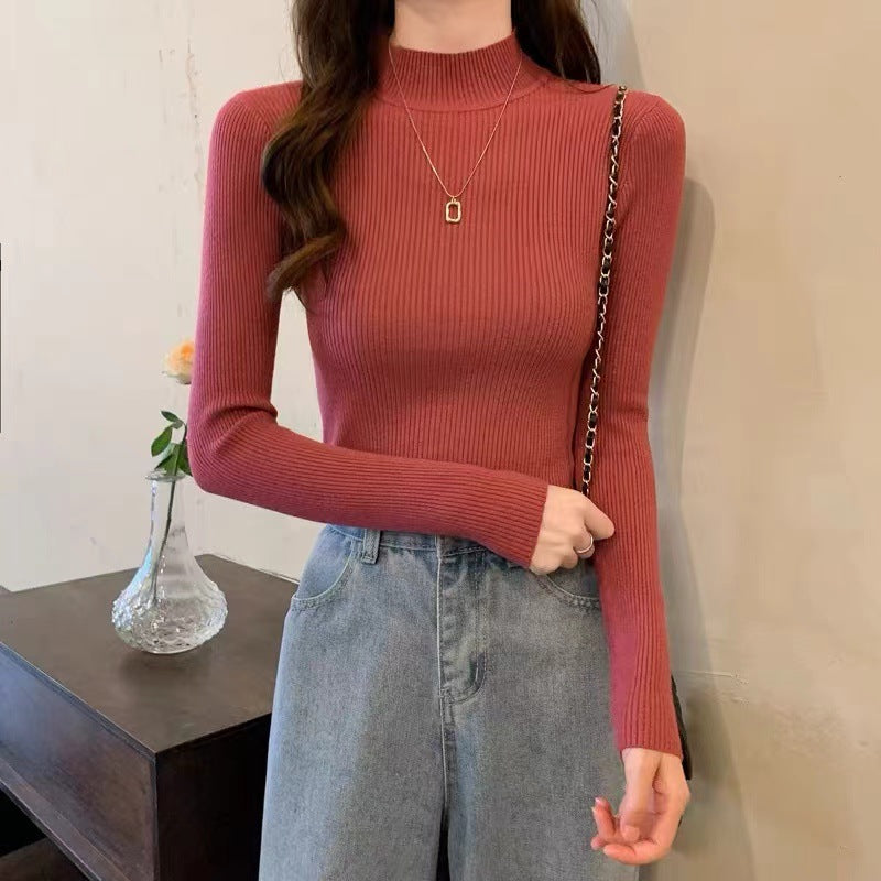 Slim Fit Inner Wear All-matching Sweater Long Sleeve