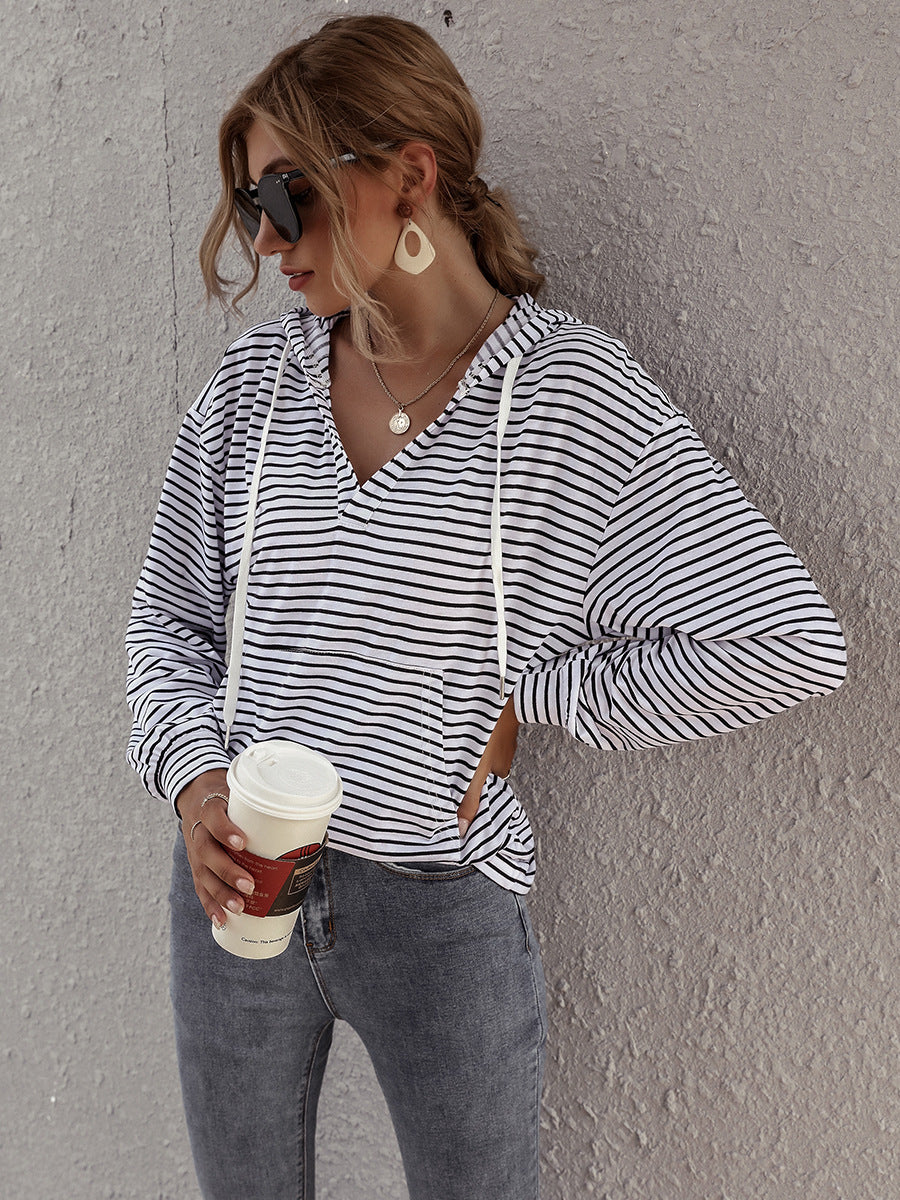 Women's Cozy Striped Loose Pullover Sweater