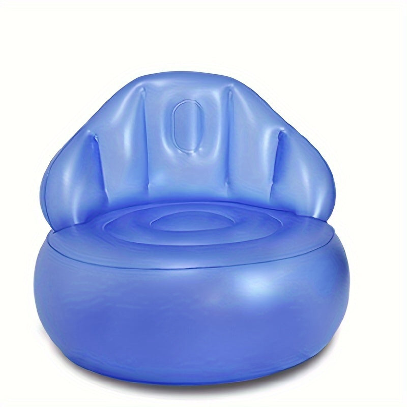 Blue Inflatable Air Sofa – Portable Blow-Up Couch for Indoor and Outdoor Use