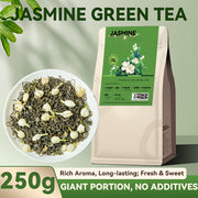 [Gift for Tea Enthusiasts] 250G Jasmine Green Tea, Loose Leaf Tea, Blend of Natural Jasmine And Stir-Fried Green Tea, Rich Floral Aroma And Mellow Tea Fragrance, Caffeine-Free, Sugar-Free, a Gift for Tea Enthusiasts