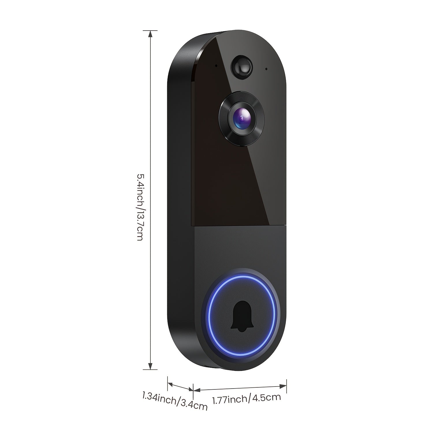 1920P Wireless Doorbell Camera with Night Vision, PIR Motion Sensor, Two-Way Audio and Real-Time Alerts