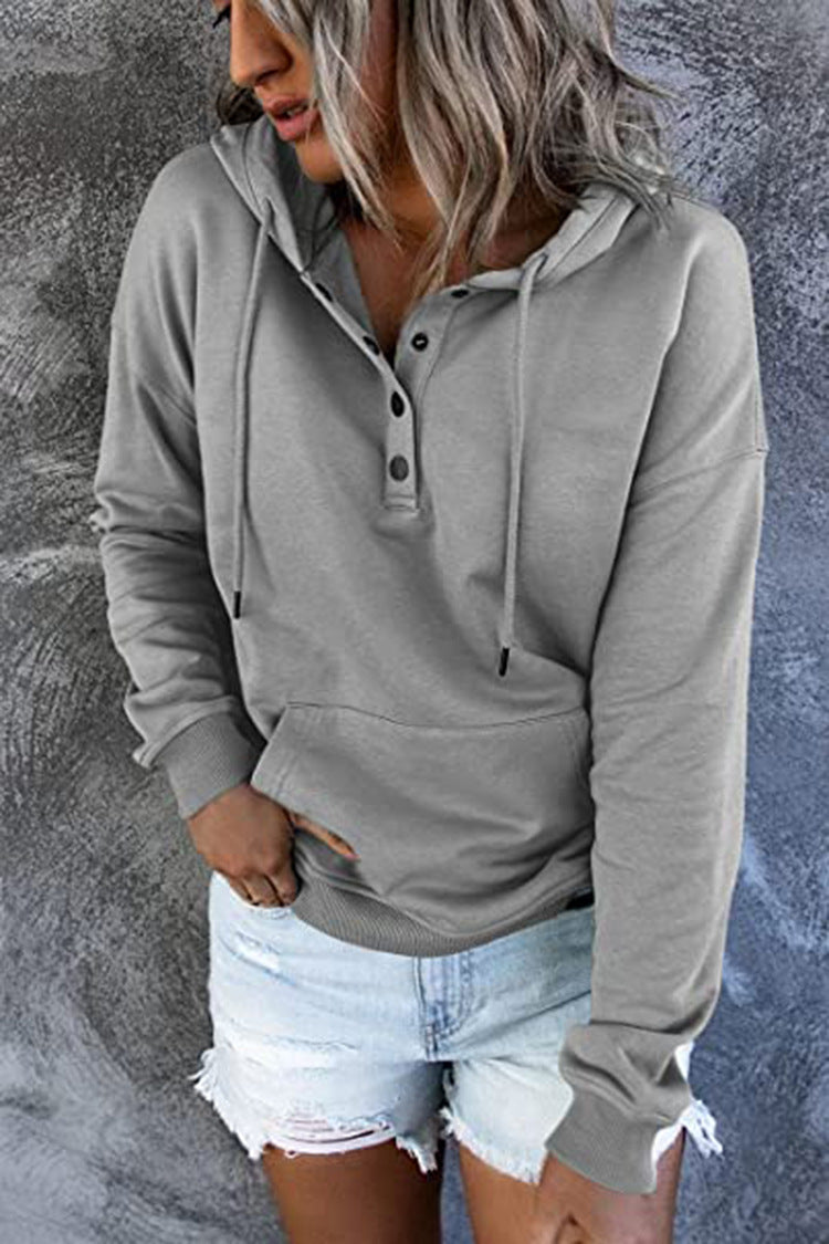 Women's Casual Hooded Sweatshirt with Pockets
