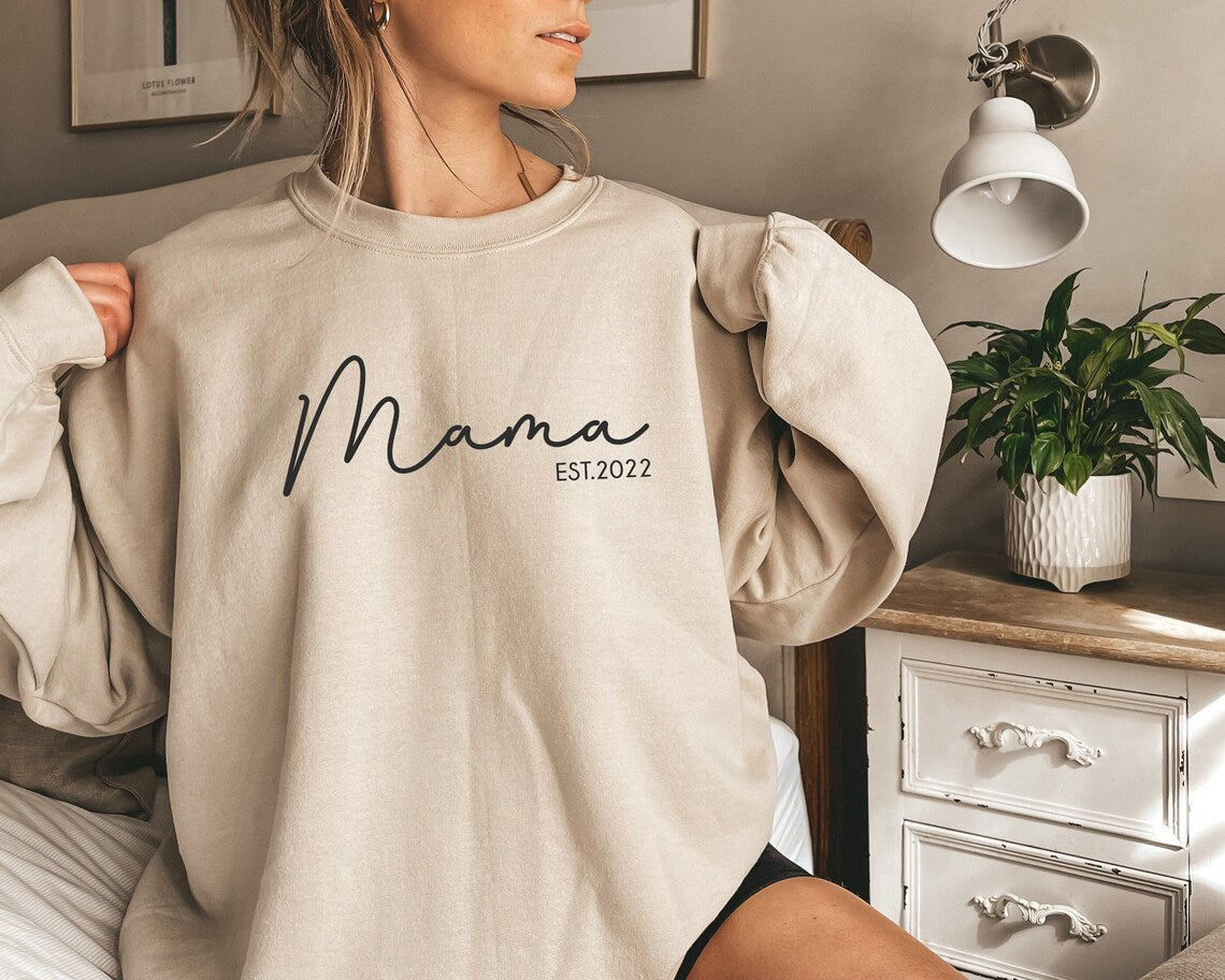 Custom Initial Round Neck Pullover Hoodie