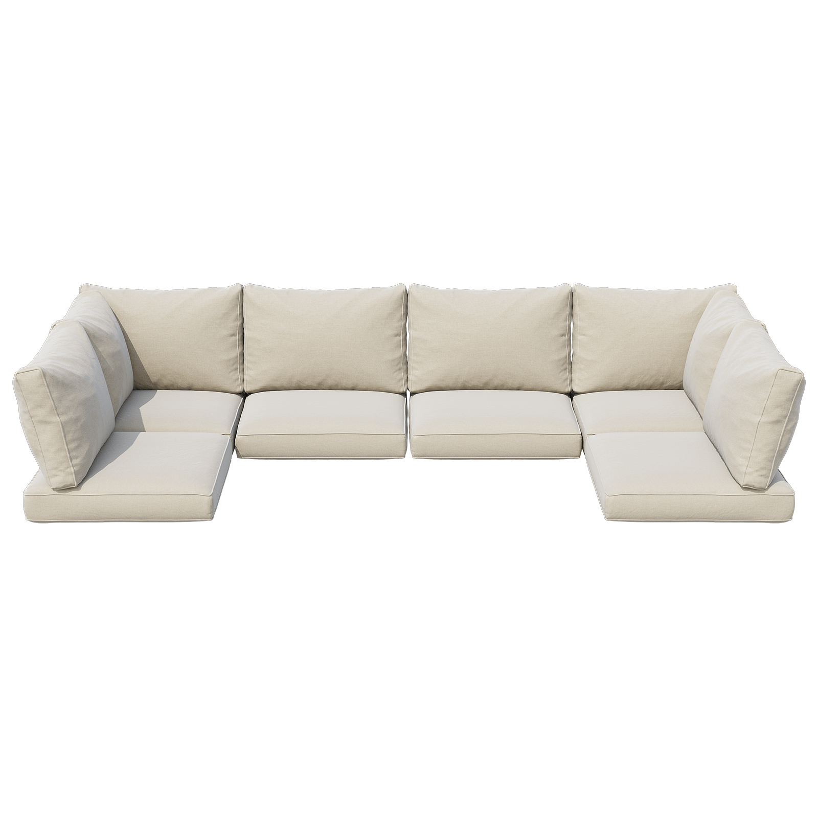 9/14-Piece Outdoor Replacement Cushions For Patio Furniture, Deep Seat Cushions For 4&6 Seat Sectional Sofa, Water-Repellent L-Shaped Couch Pads