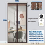Lace Top Magnetic Eva Thermal Insulation Door Curtain, Auto Close Self Sealing Air Conditioner Screen Curtain, Weighted Bottom Wind Blocking Anti Heat Anti Mosquito Partition Curtain, Pet Friendly Ene