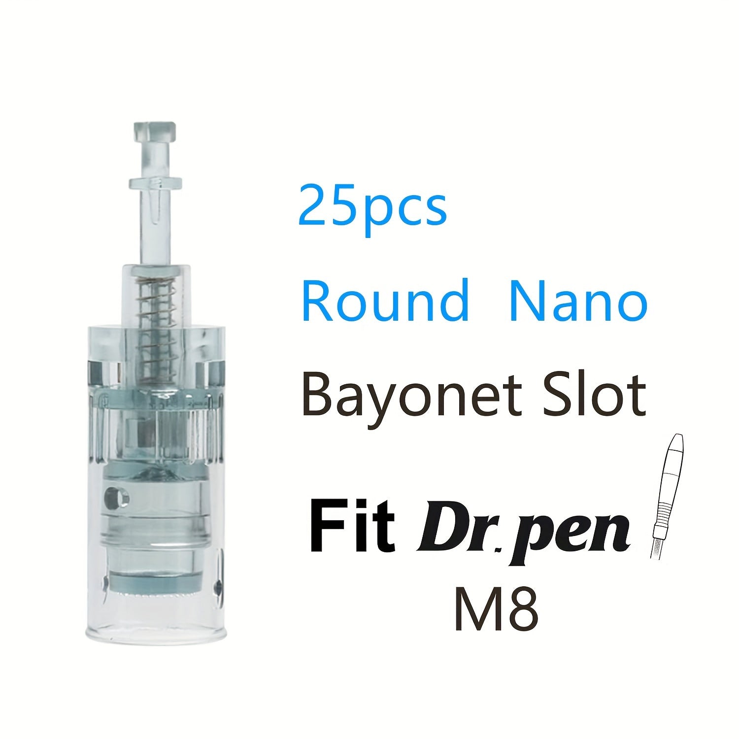 Dr. Pen M8 Replacement Cartridges for Microneedling (16 & 36 Pin, 0.25mm)