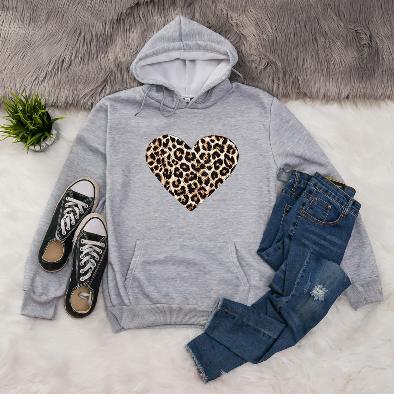 Unisex Animal Letter Print Casual Cotton Hoodie